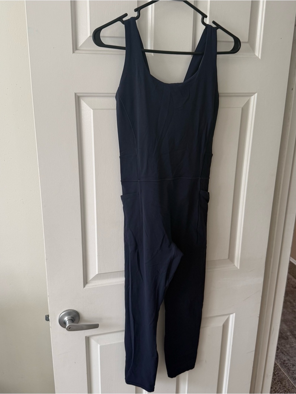 Athleta Salutation Stash 7/8 Bodysuit in Navy Blue M - Picture 2 of 5